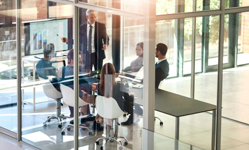 Presentation,,Charts,And,Business,People,In,Meeting,At,Office,For