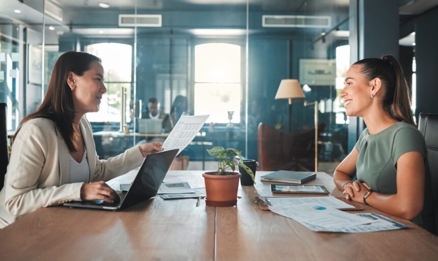 Job,Interview,For,A,Business,Woman,At,A,Hiring,Company